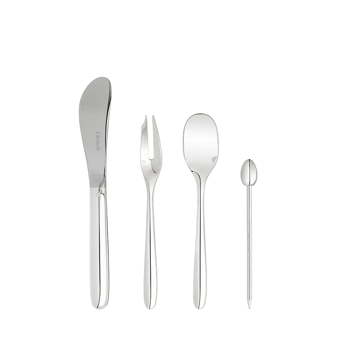 Christofle MOOD PARTY 24-Piece Silver-Plated Flatware Set with Chest
