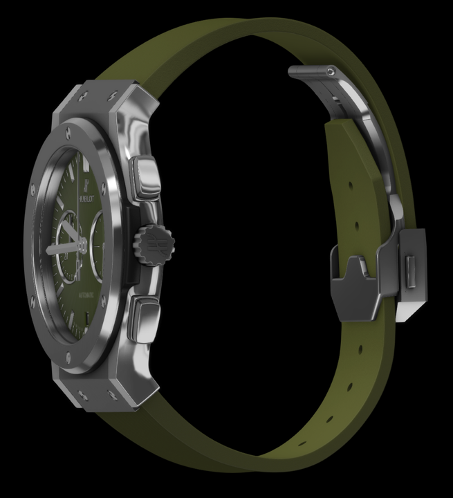 Hublot CLASSIC FUSION CHRONOGRAPH TITANIUM GRÜN 42 MM