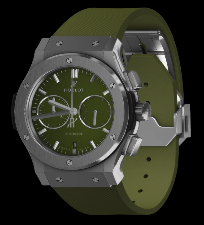 Hublot CLASSIC FUSION CHRONOGRAPH TITANIUM GRÜN 42 MM