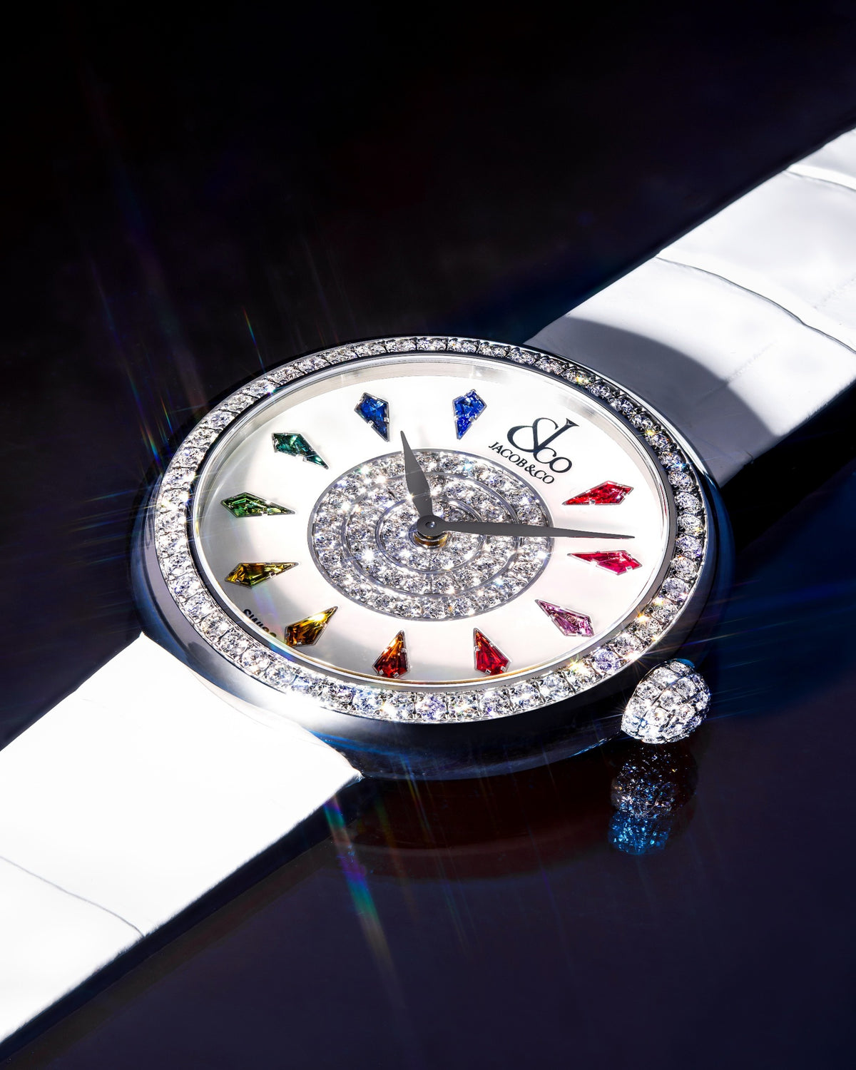Brilliant One Row Multicolored Sapphires 38 MM