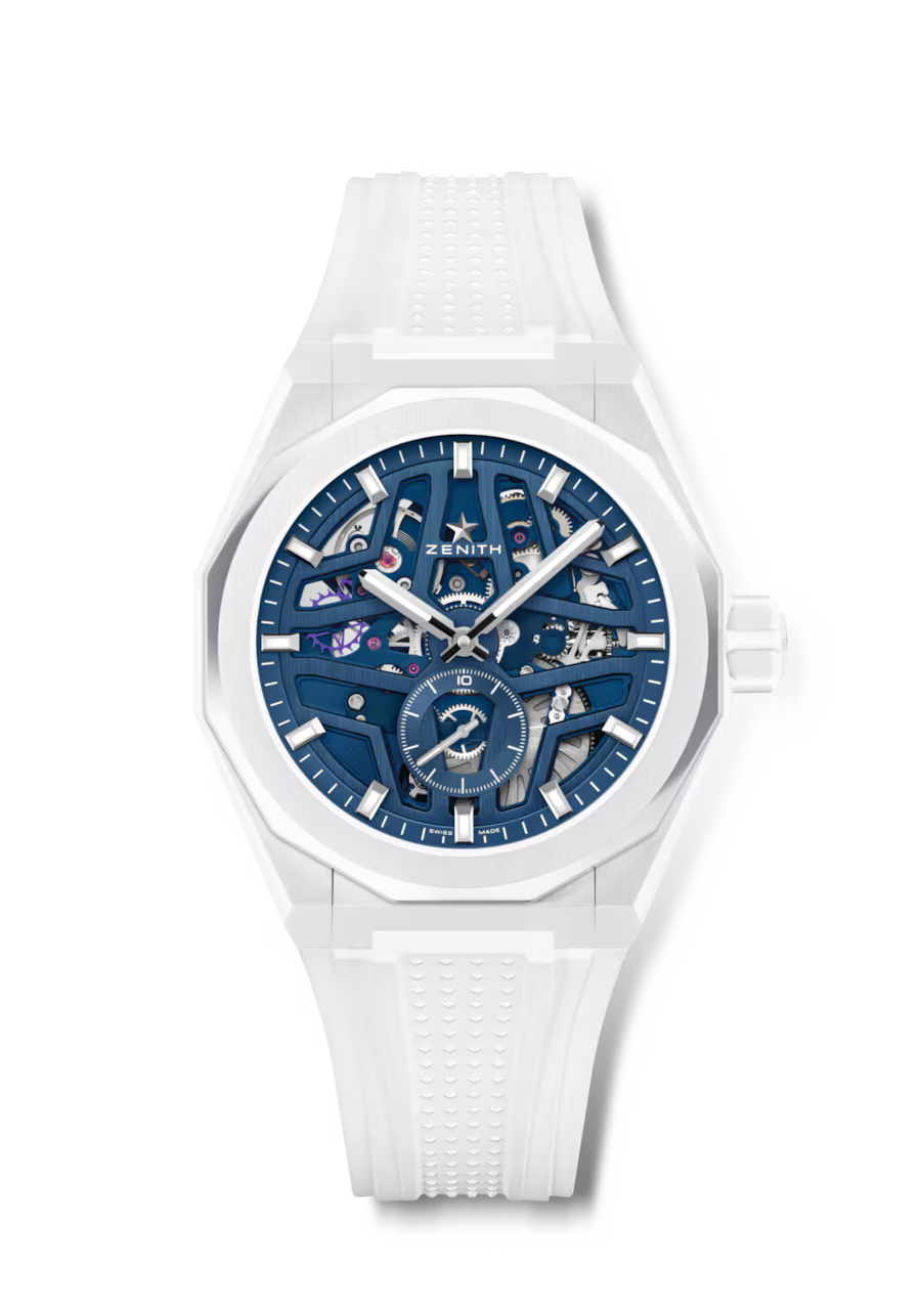 DEFY SKYLINE SKELETON WHITE CERAMIC 41 MM
