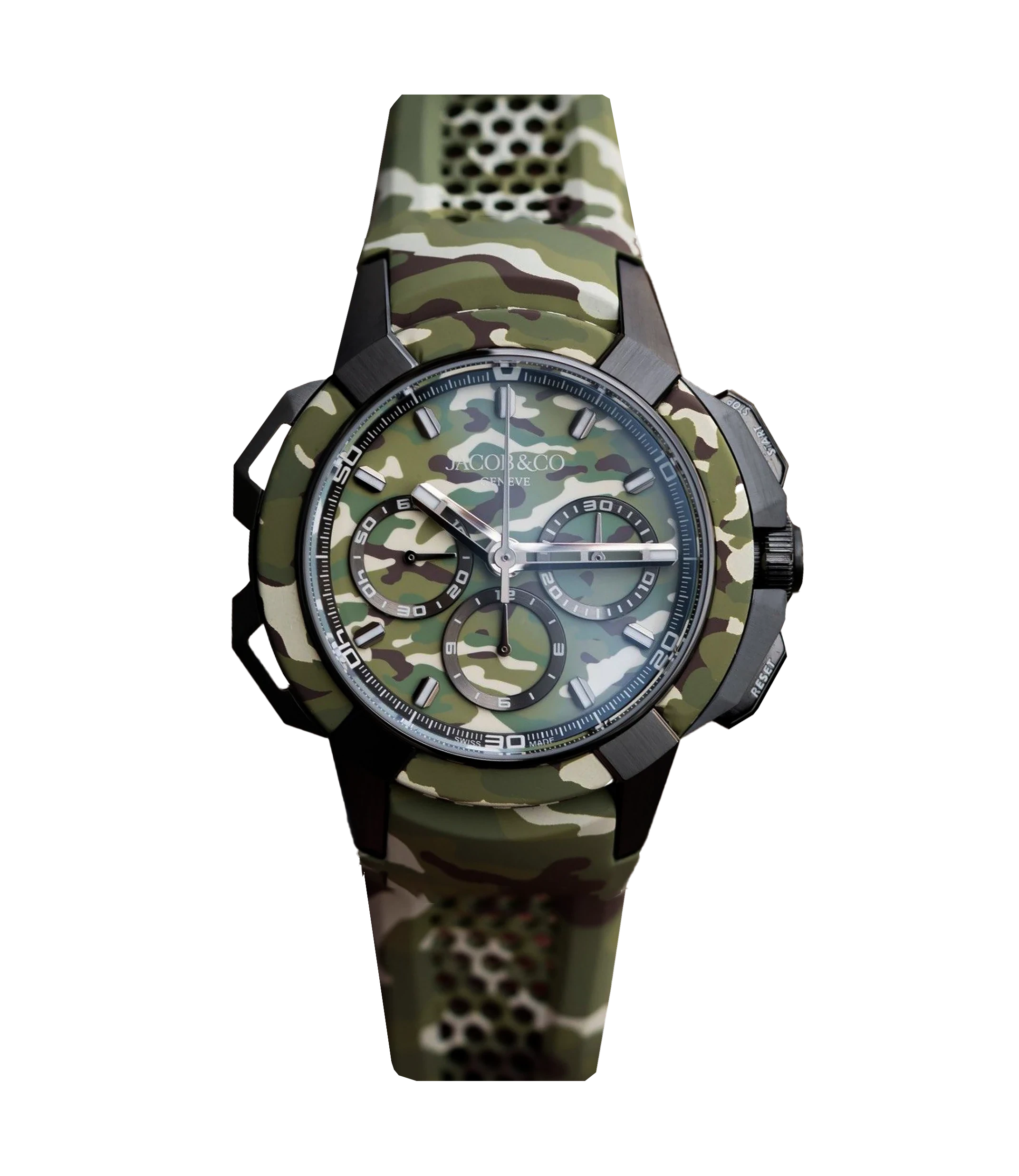 EPIC X CHRONO TRI-COMPAX GREEN CAMO 44 MM