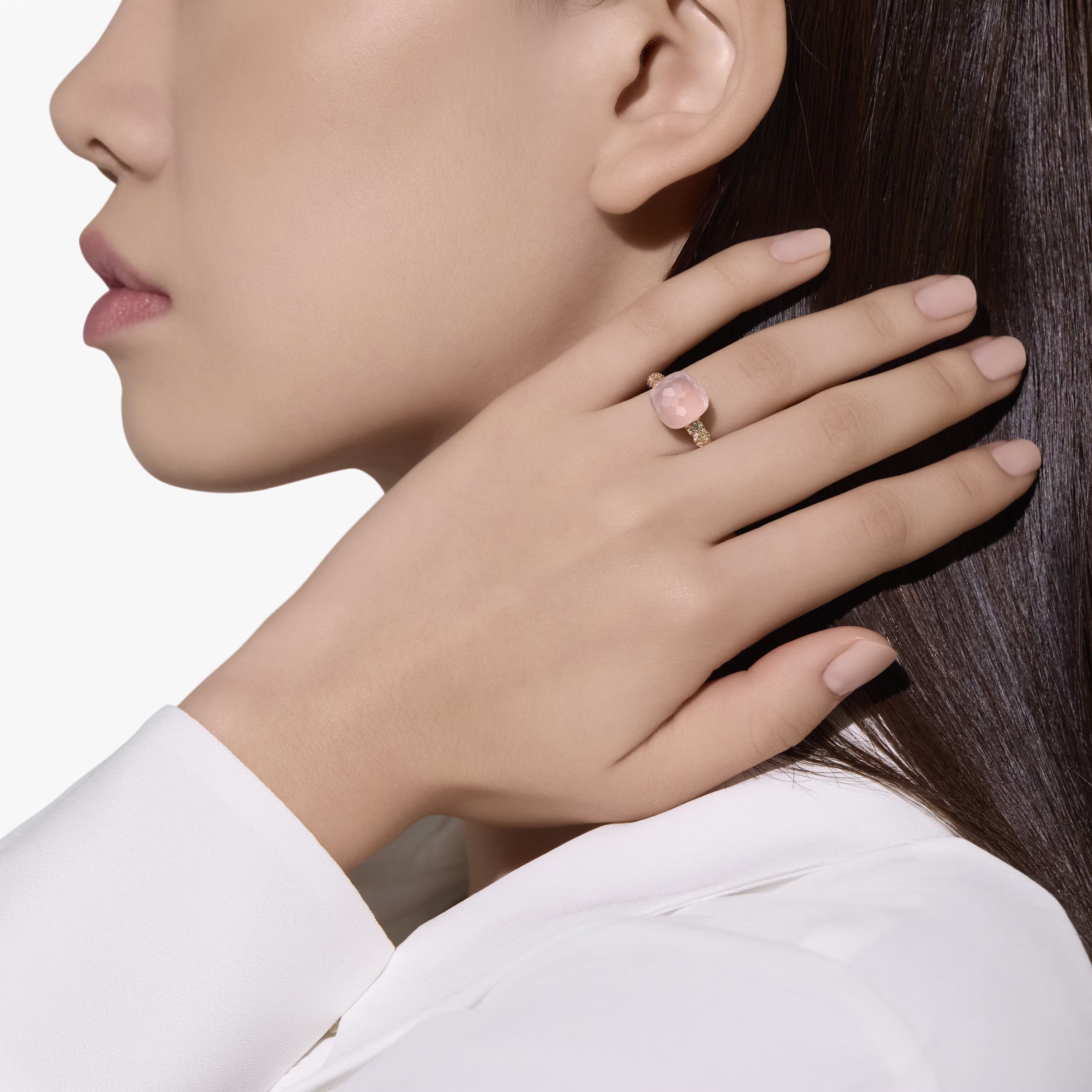 Pomellato CLASSIC NUDO RING MADE OF ROSE QUARTZ