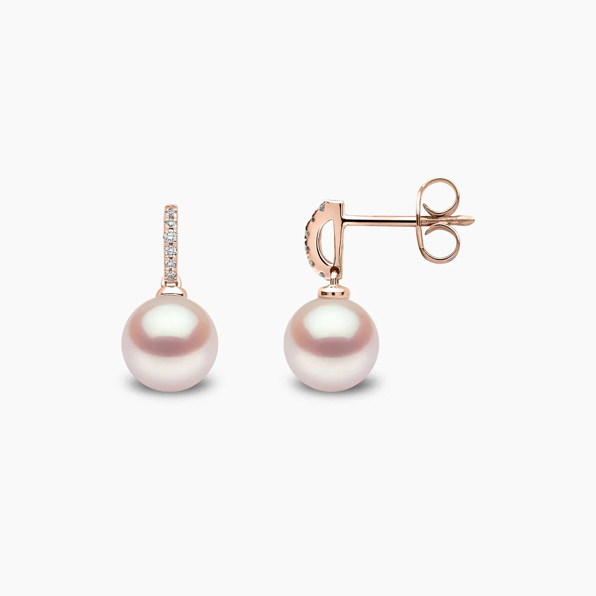 Yoko London CLASSIC FRESHWATER PEARL AND DIAMOND DROP EARRINGS