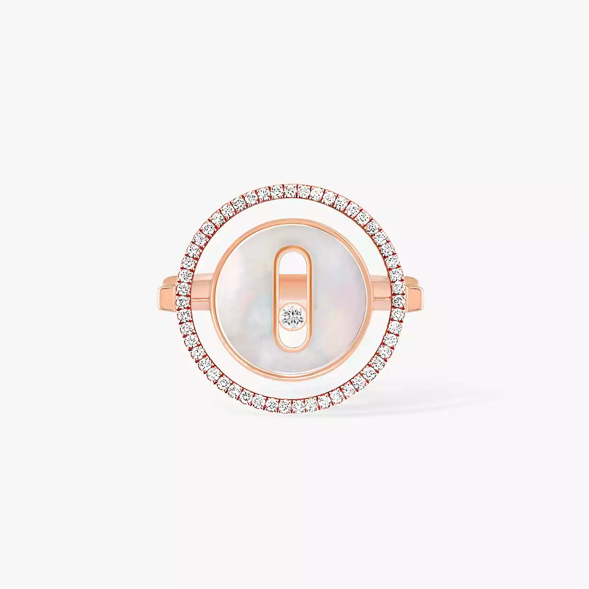 Messika BAGUE LUCKY MOVE PM NACRE BLANCHE