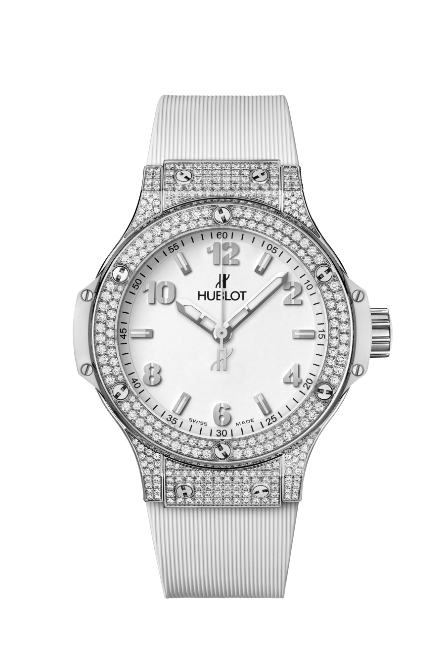 Hublot BIG BANG ACIER BLANC PAVÉ 38MM
