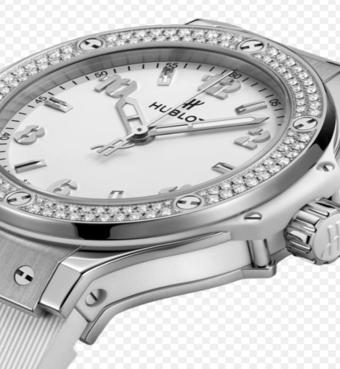 Hublot BIG BANG ACIER BLANC PAVÉ 38MM