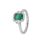 Crivelli EMERALD RING WITH DIAMONDS
