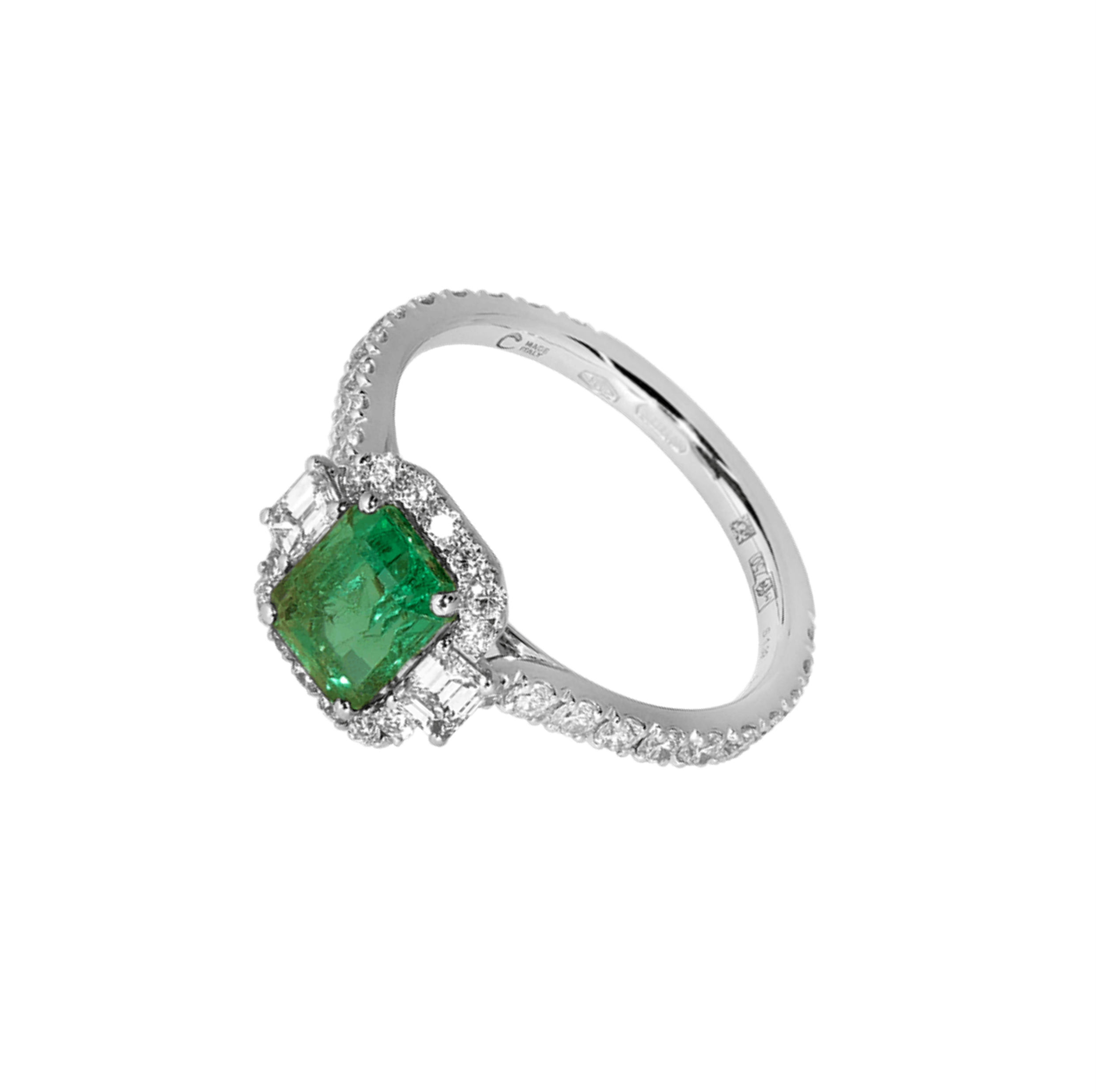 Crivelli EMERALD RING WITH DIAMONDS