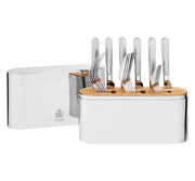 Christofle CONCORDE 24-Piece Stainless Steel Flatware Set with Chest