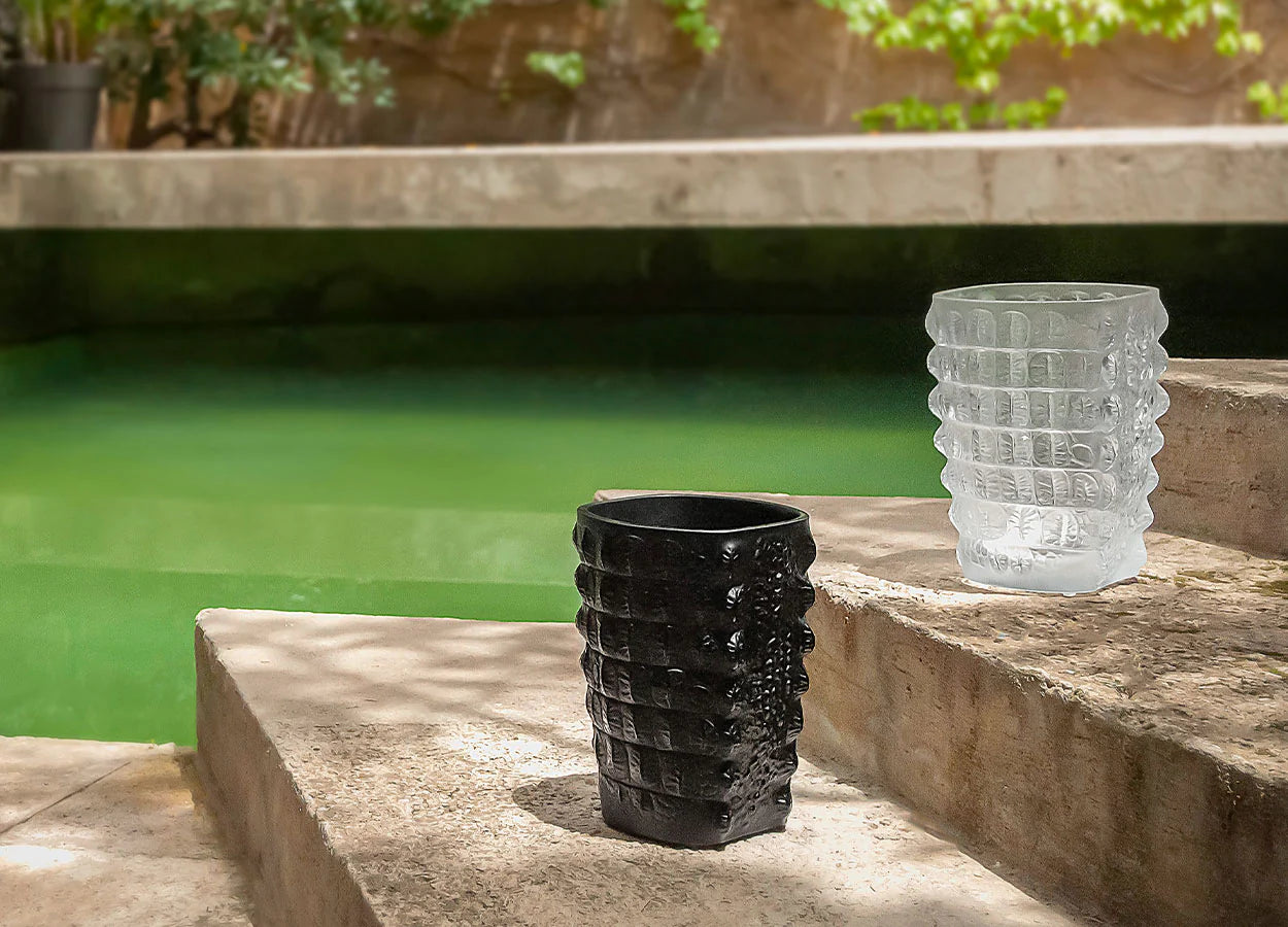 Lalique CROCO VASE CLEAR