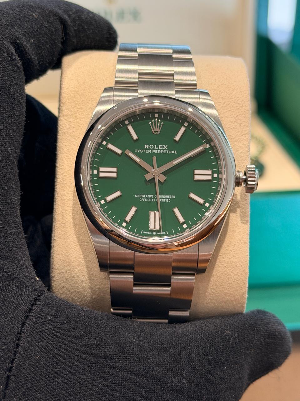 Oyster Perpetual 41 green 41 mm