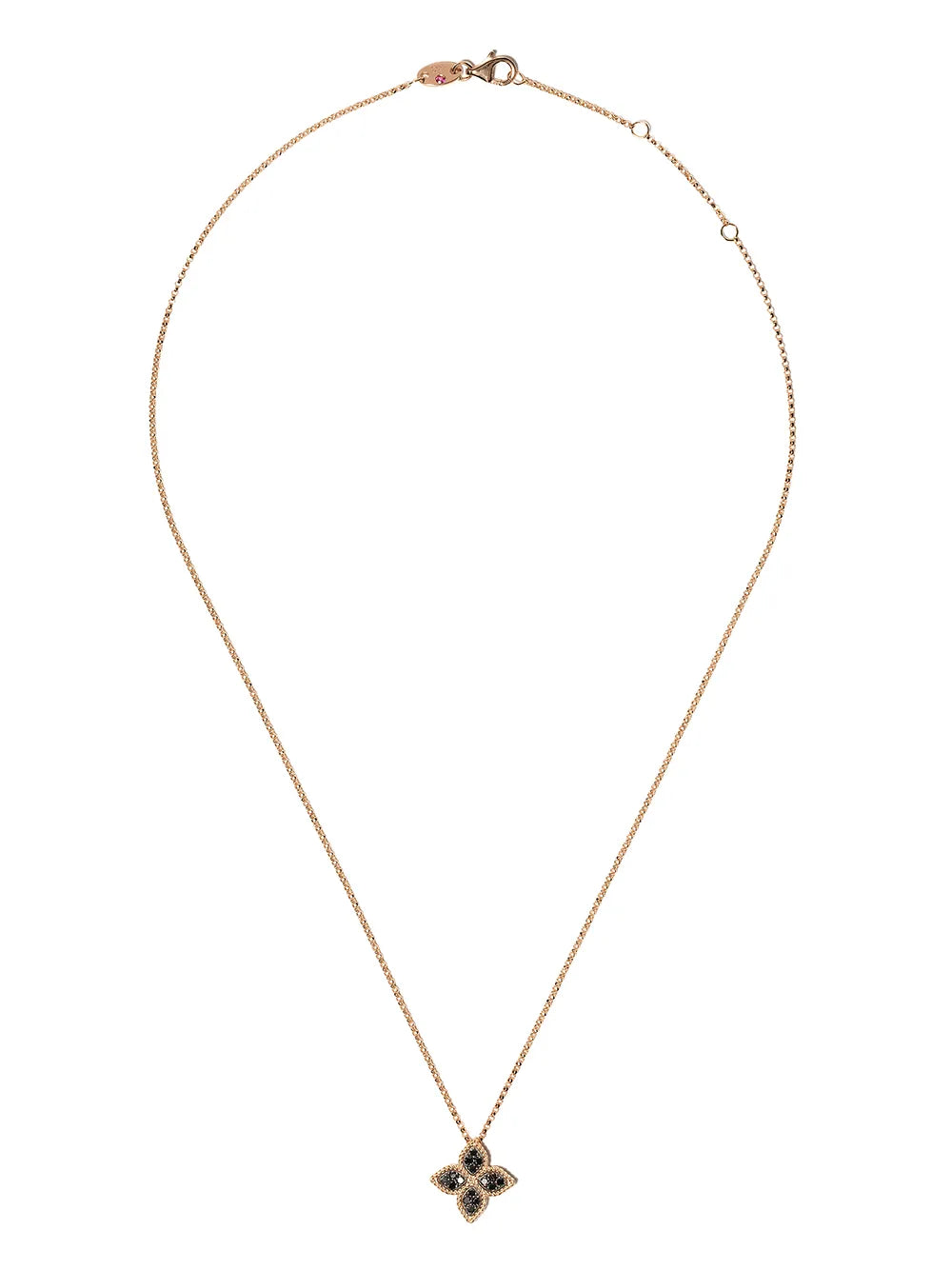 Princess Flower rose gold necklace with diamonds