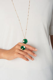 TON JOLI Green Agate NECKLACE