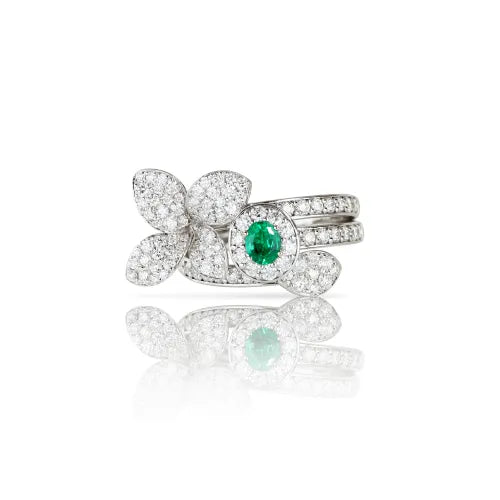 HEART TO EARTH EMERALD RING Size: 54