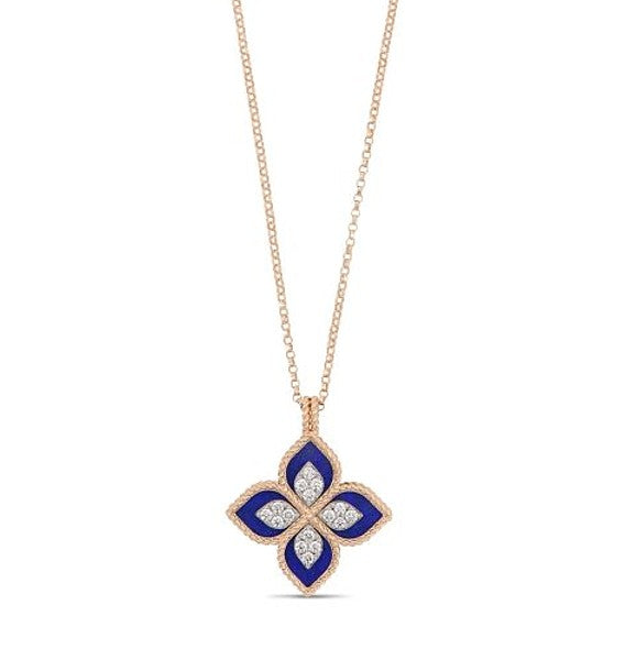 Roberto Coin PENDENTIF PRINCESSE FLEUR AVEC DIAMANTS ET LAPIS