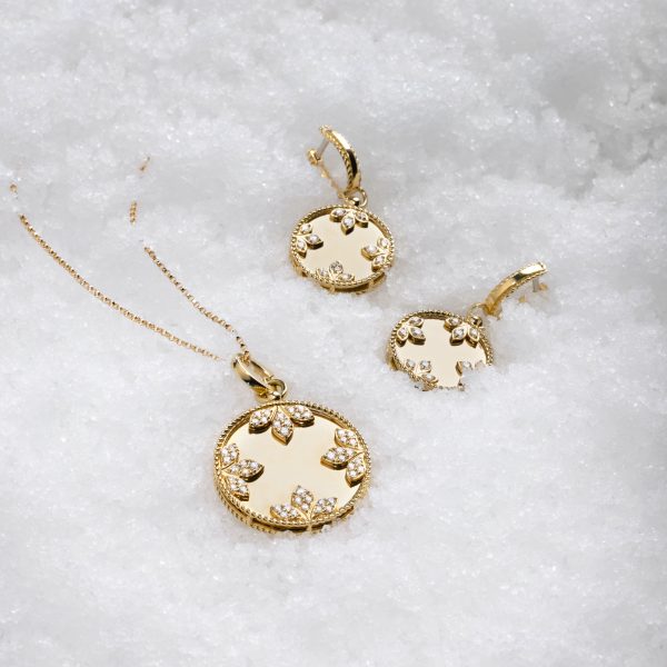 Roberto Coin VENETIAN MEDALLIONS EARRINGS WITH DIAMONDS