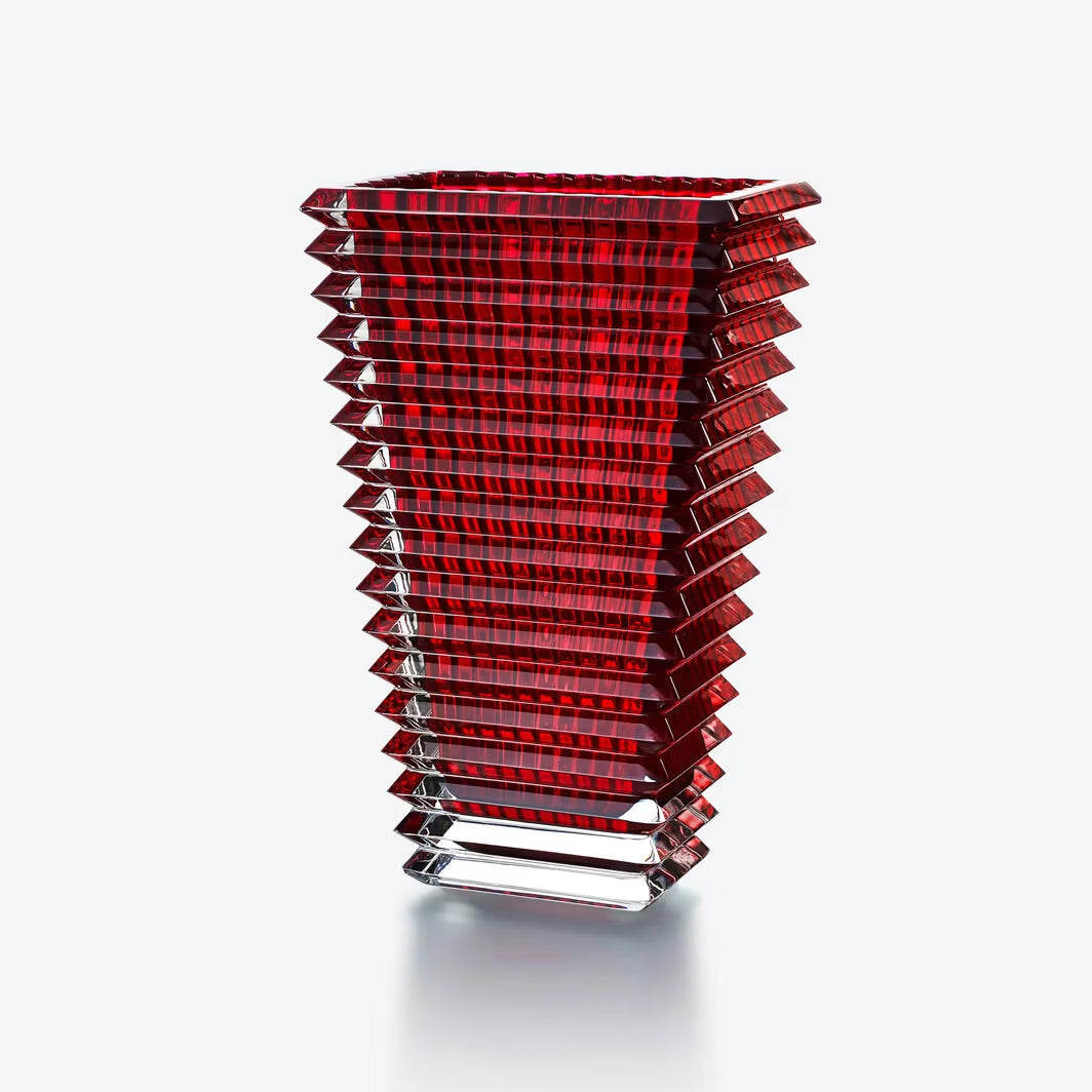 Baccarat EYE RECTANGULAR VASE L RED