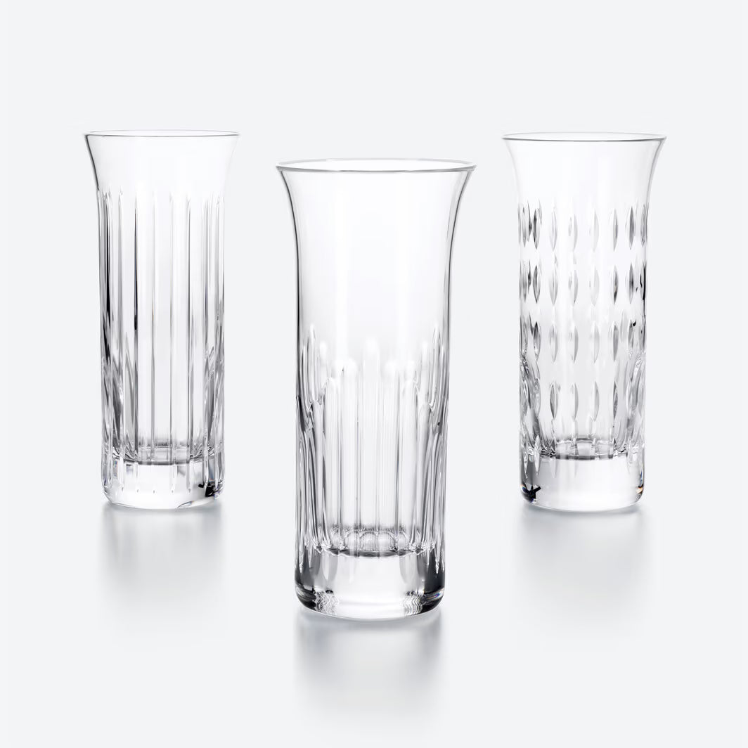Baccarat FLORA BUD VASES SET OF 3