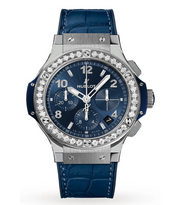 Hublot BIG BANG STAHL BLAU DIAMANTEN 41 MM