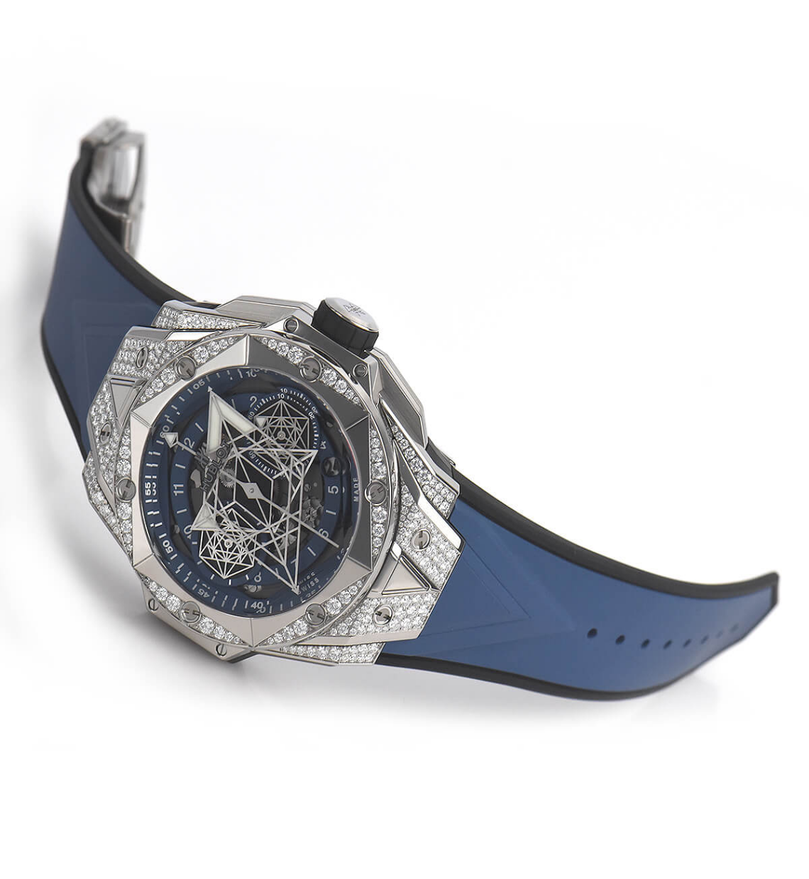 Hublot BIG BANG SANG BLEU II TITANIUM BLUE PAVÉ 45 MM