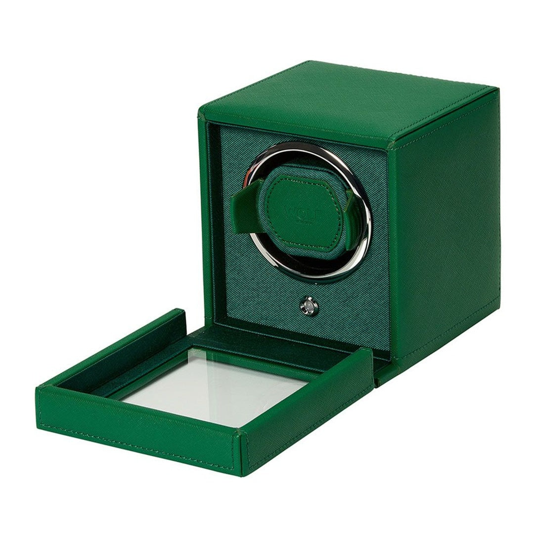 CUB SINGLE WATCH WINDER WITH COVER GREEN