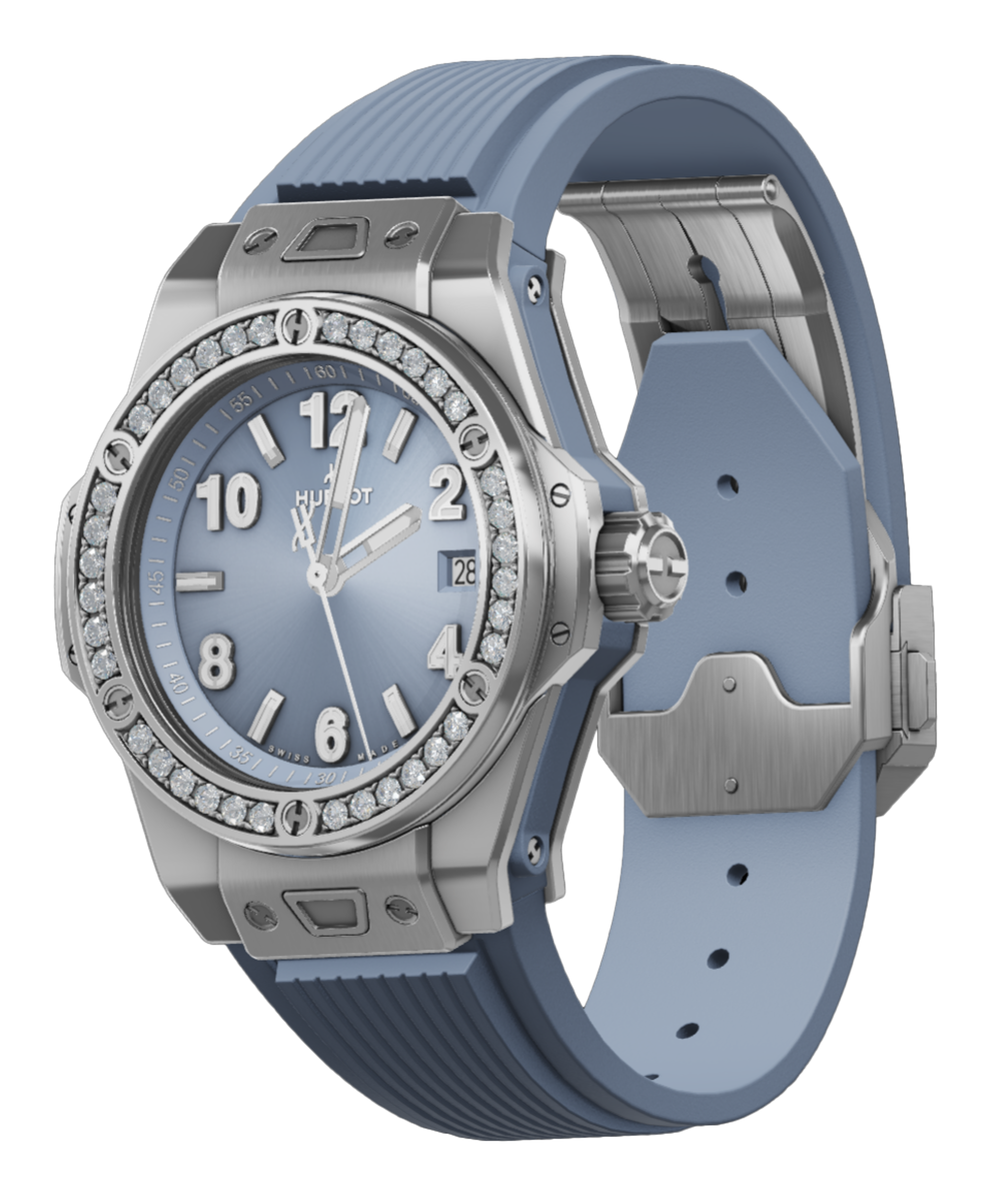 Hublot BIG BANG ONE CLICK STEEL COAL BLUE DIAMONDS 33 MM