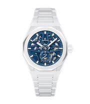 DEFY SKYLINE SKELETON WHITE CERAMIC 41 MM