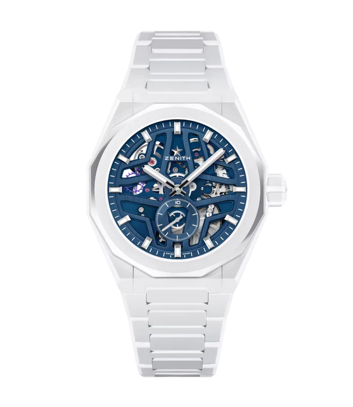 DEFY SKYLINE SKELETON WHITE CERAMIC 41 MM