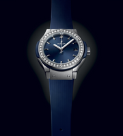 CLASSIC FUSION TITANIUM BLUE DIAMONDS 33 MM