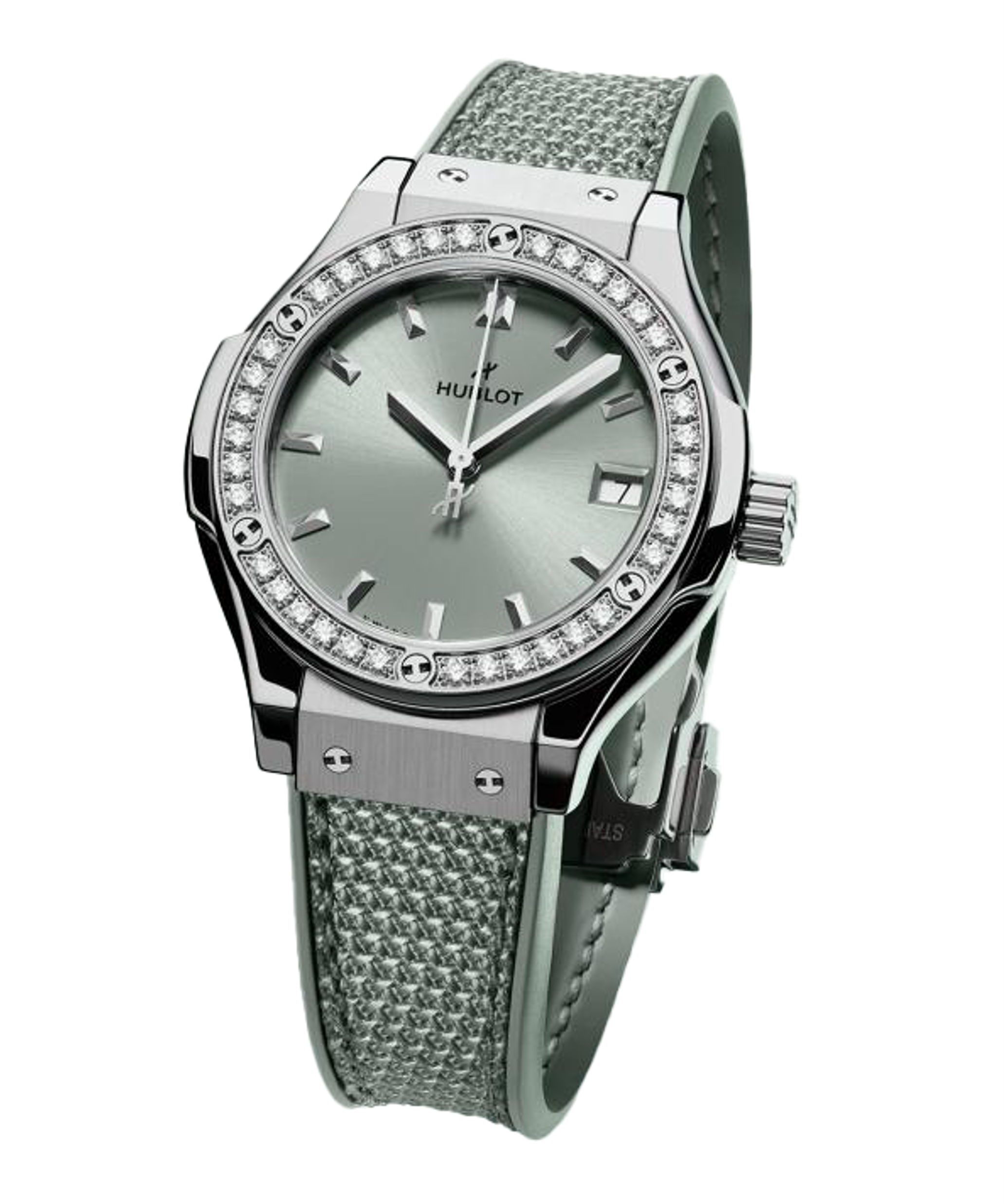 Hublot CLASSIC FUSION TITANIUM SAGE GREEN DIAMONDS 33 MM