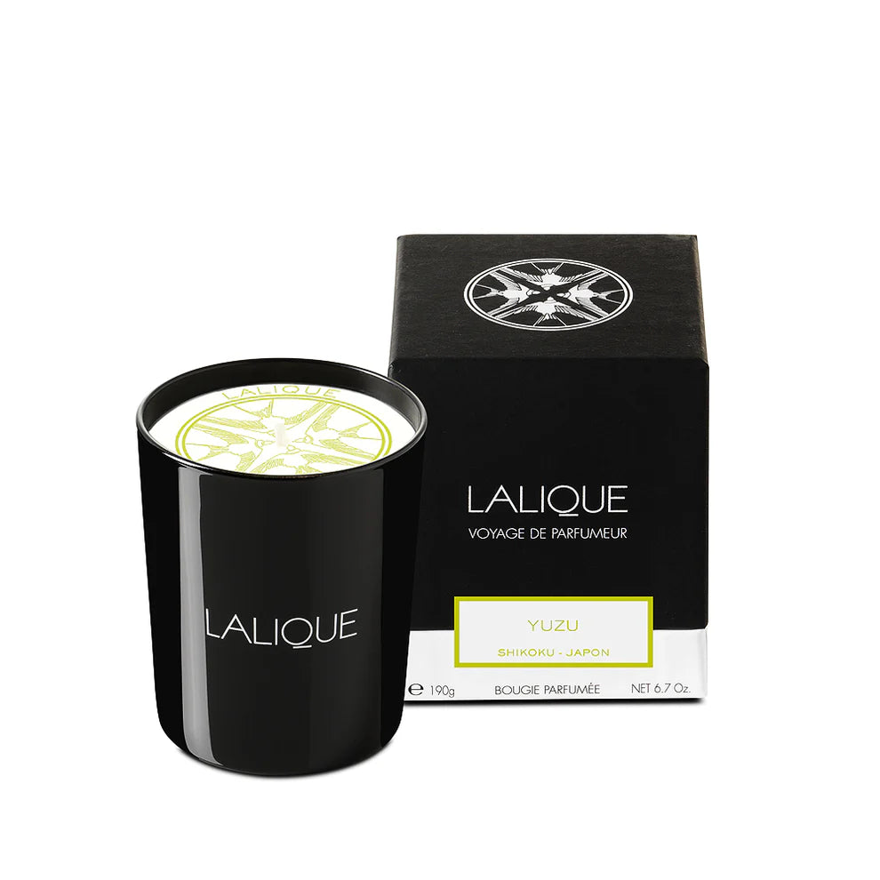 Lalique YUZU SET: JAPAN CANDLE, JAPAN ROOM SPRAY, CANDLE TRIMMER