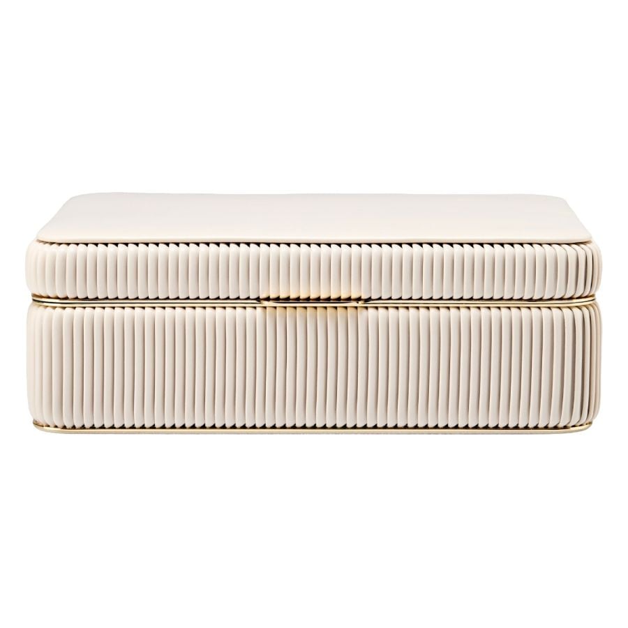 WOLF BELLA MEDIUM JEWELRY BOX BONE