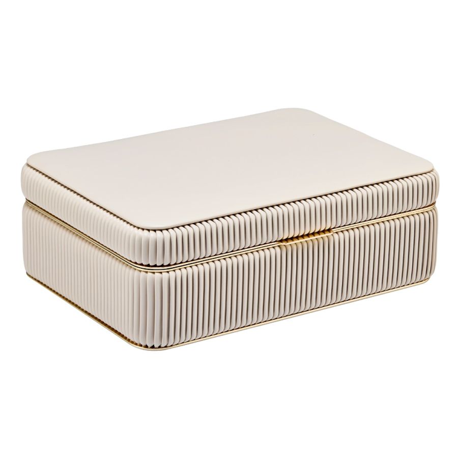 WOLF BELLA MEDIUM JEWELRY BOX BONE