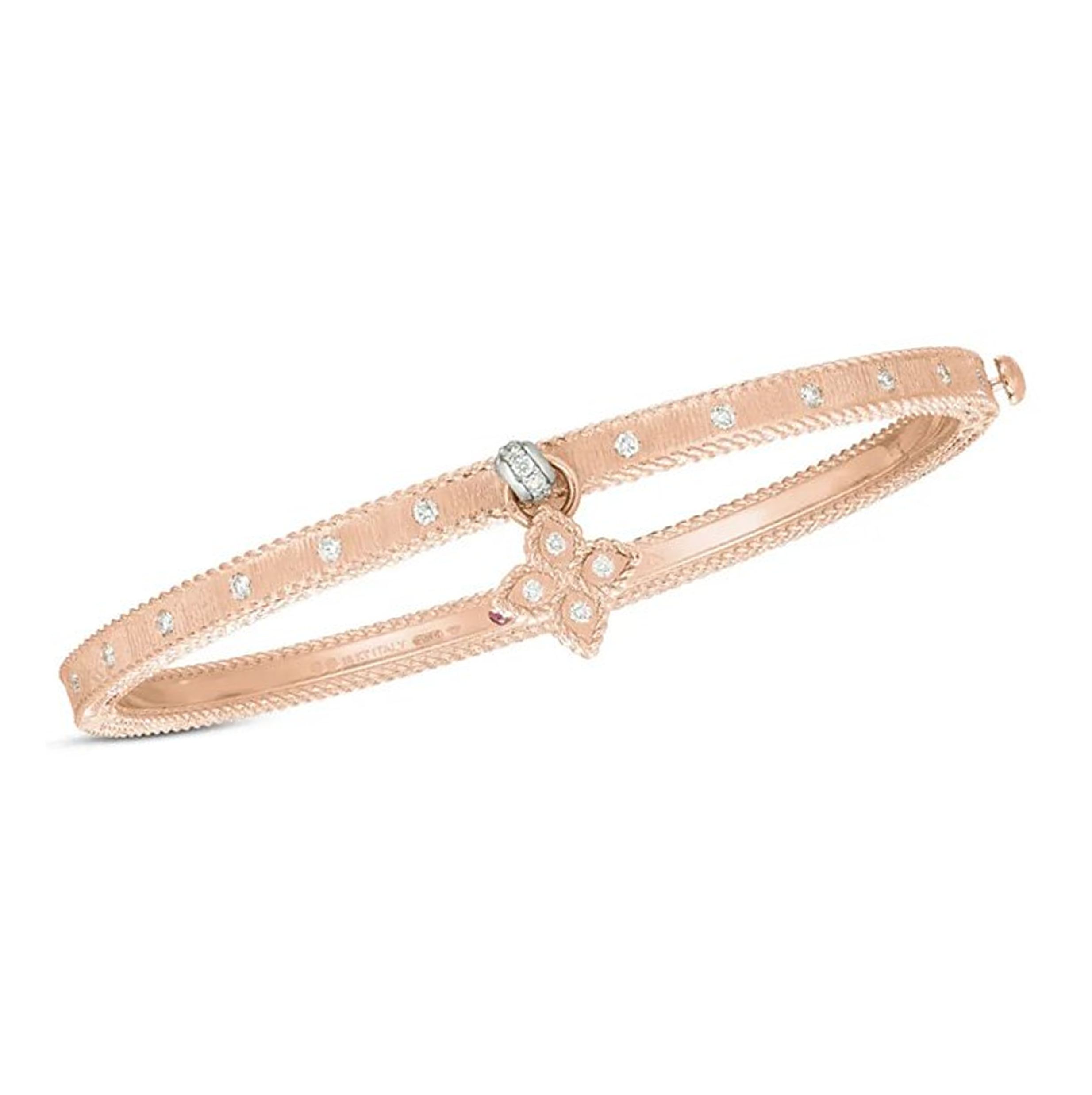 Roberto Coin PRINCESS BANGLE WITH DIAMONDS AND CHARM