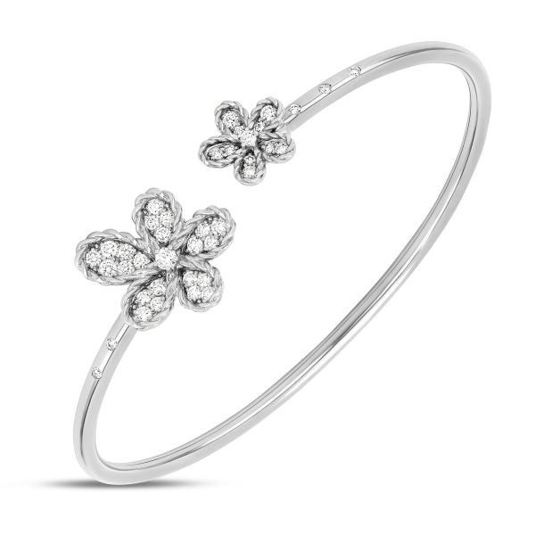 Roberto Coin JASMINE BANGLE WITH DIAMONDS