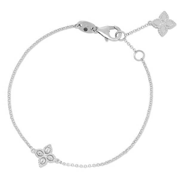Bracelet Princesse Fleur avec Diamants en Or Blanc Roberto Coin