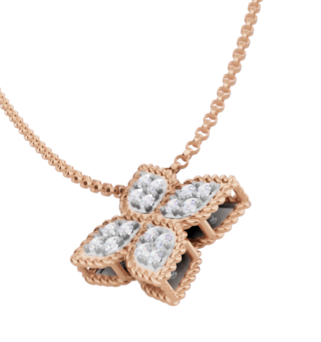 Roberto Coin PRINCESS FLOWER ANHÄNGER MIT DIAMANTEN