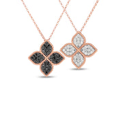 Roberto Coin PRINCESS FLOWER REVERSIBLE PENDANT WITH DIAMONDS