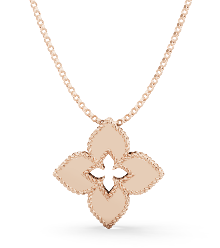 Roberto Coin VENETIAN PRINCESS PENDANT WITH DIAMONDS ROSE GOLD