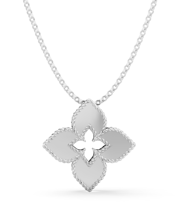 Roberto Coin VENETIAN PRINCESS PENDANT WITH DIAMONDS WHITE GOLD