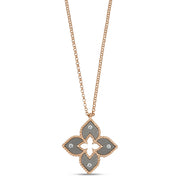 Roberto Coin VENETIAN PRINCESS NECKLACE WITH GREY TITANIUM AND DIAMONDS