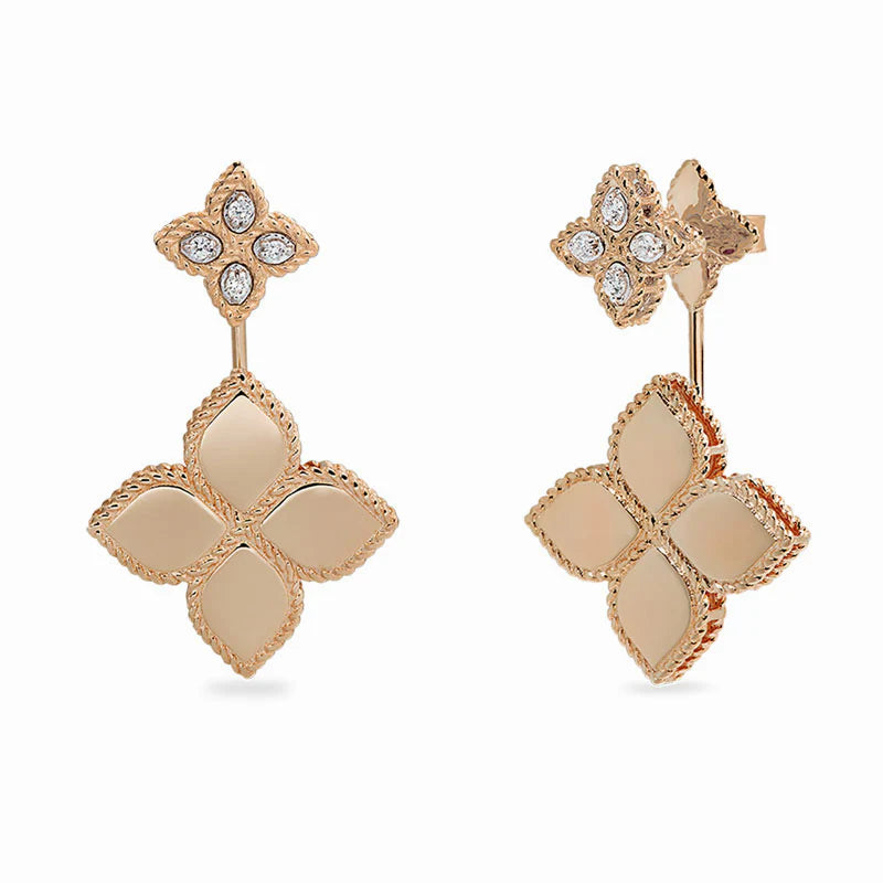 Roberto Coin PRINCESS FLOWER EARRINGS WITH DIAMONDS