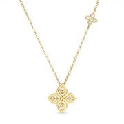 Roberto Coin ARABESQUE FLOWER YELLOW GOLD NECKLACE