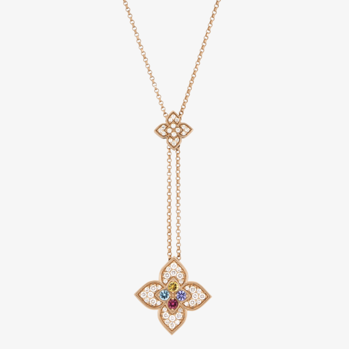 Roberto Coin VENETIAN PRINCESS NECKLACE WITH DIAMONDS, TANZANITE, TOPAZ, TOURMALINE AND QUARTZ