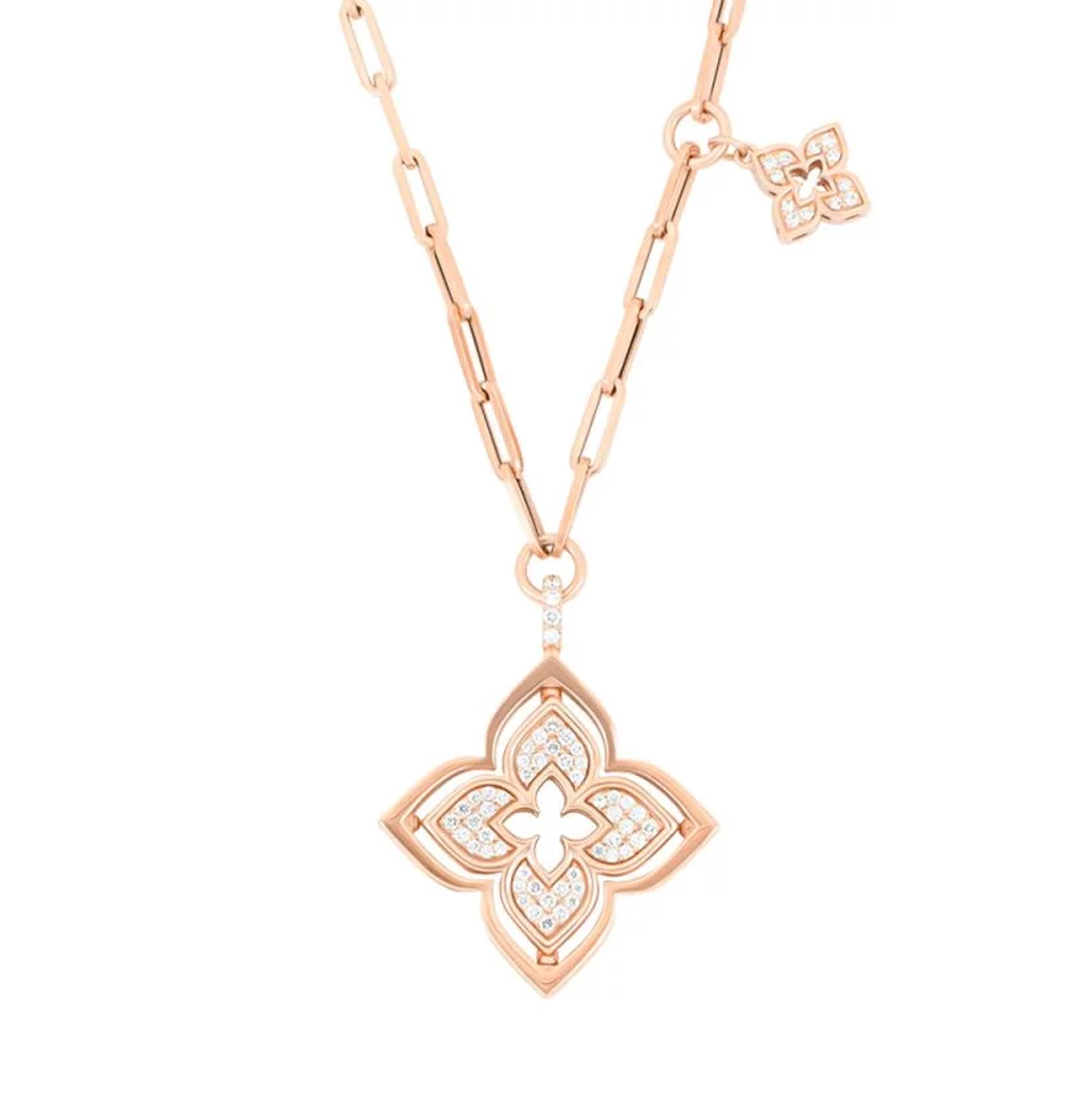 Roberto Coin VENETIAN PRINCESS NECKLACE WITH DIAMONDS AND MOTHER OF PEARL