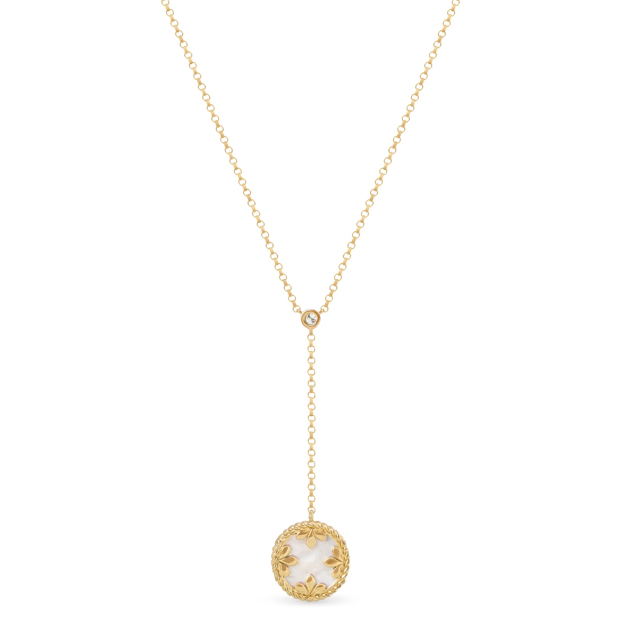 VENETIAN MEDALLIONS NECKLACE FOR CAROUSEL WITH DIAMONDS, OPAL AND MOTHER OF PEARL