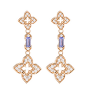 Roberto Coin VENETIAN PRINCESS EARRINGS WITH DIAMONDS AND TANZANITE
