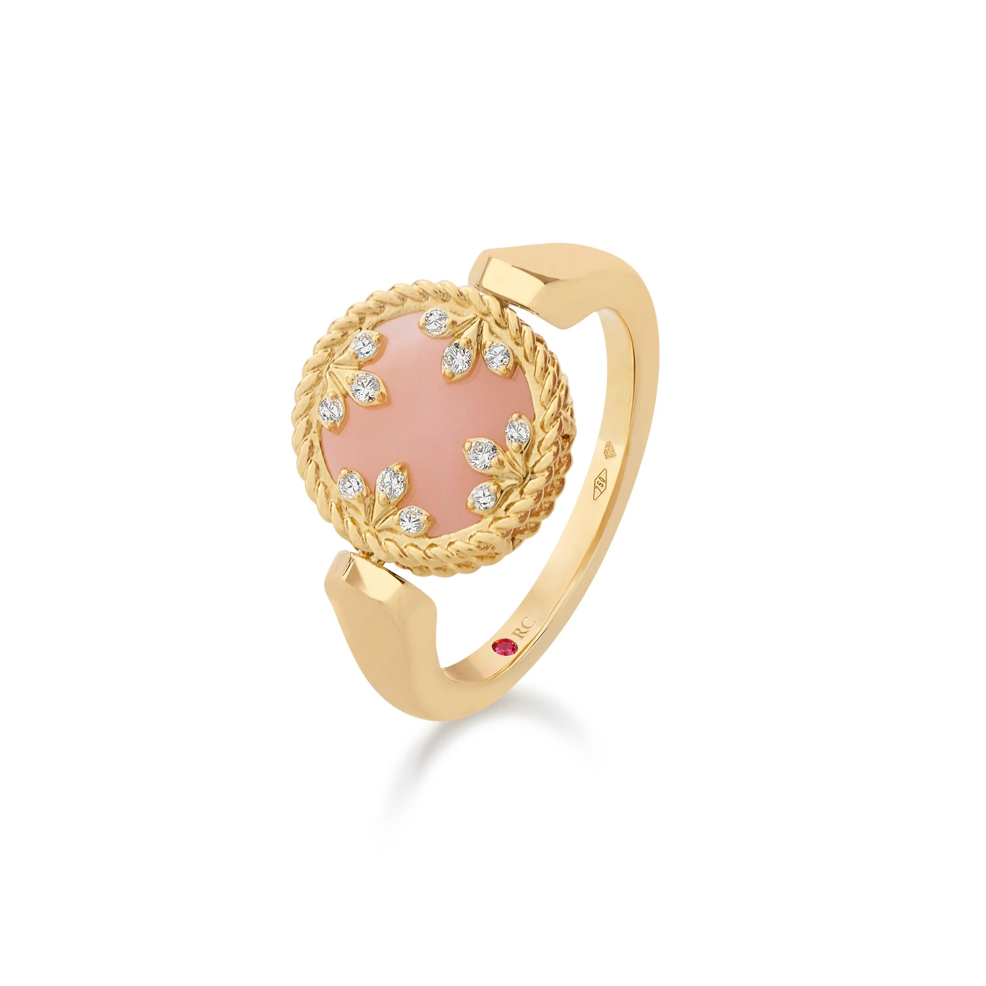 VENETIAN MEDALLIONS RING FOR CAROUSEL WITH DIAMONDS, OPAL AND MOTHER OF PEARLVENETIAN MEDALLIONS RING FOR CAROUSEL WITH DIAMONDS, OPAL AND MOTHER OF PEARL