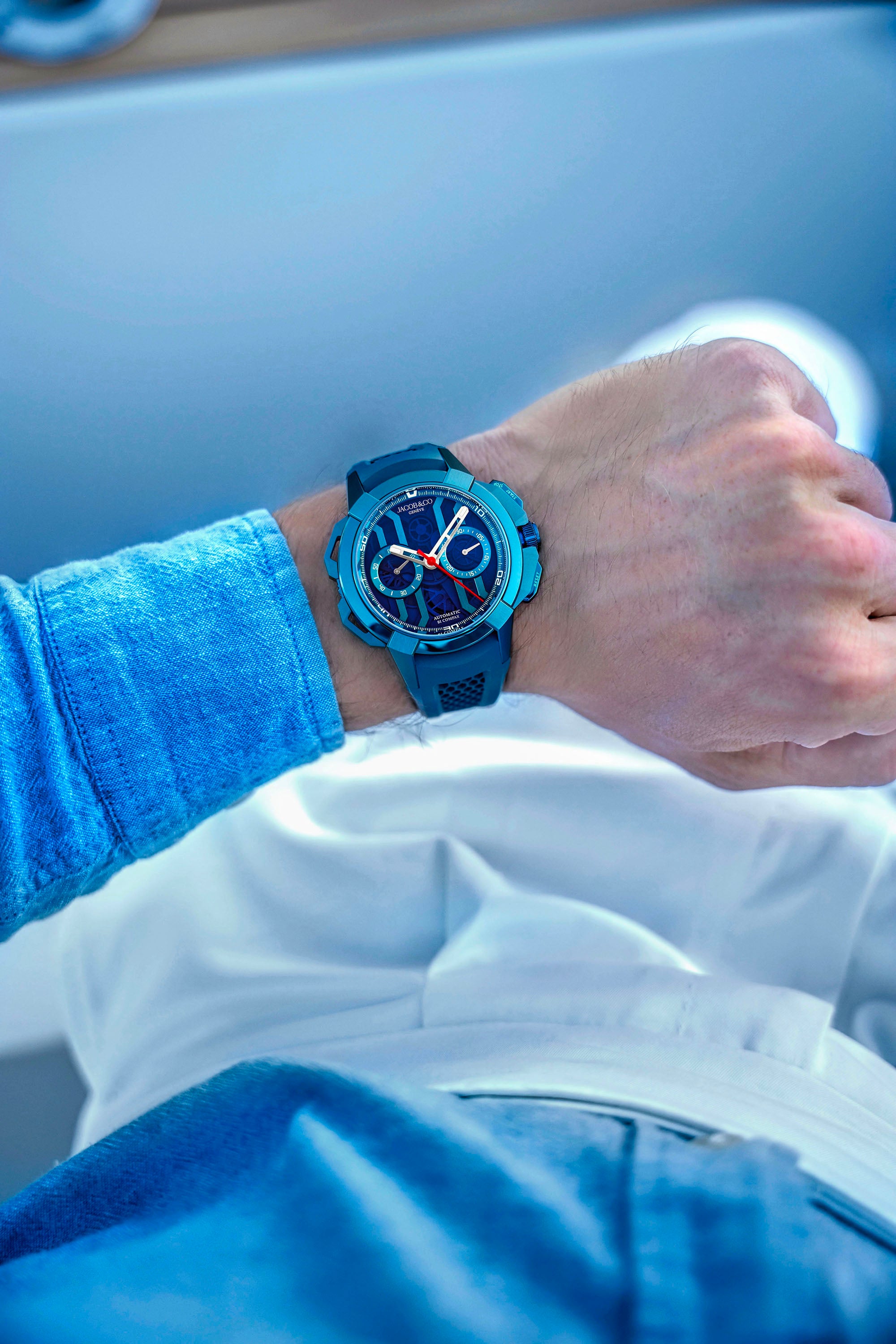 Jacob & Co. EPIC X CHRONO BLUE TITANIUM 44MM